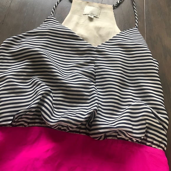 COPY - Greylin Hot Pink & Striped Dress XS - Picture 3 of 5